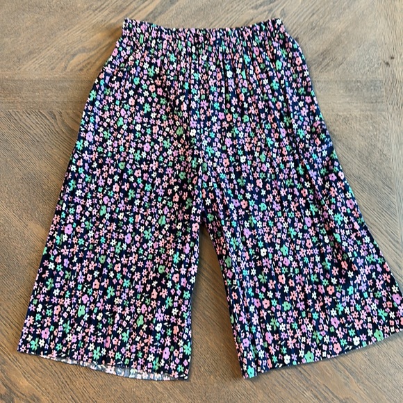 3/$15~ Wonder Nation girls set 3T pink top and navy flower print capri pants - Picture 5 of 7